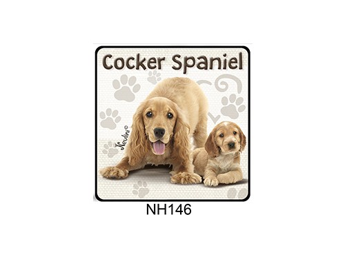 (NH146) Hűtőmágnes 7,5 cm x 7,5 cm - Cocker Spaniel – Kutyás ajándékok